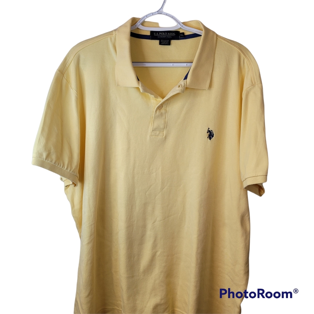 U.S. Polo Assn. Luxury‎ Feel Mens XL Yellow Polo Shirt